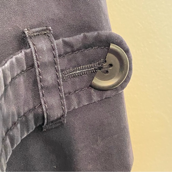 Banana Republic Trenchcoat Navy Blue Double Breasted size Petite Large - Picture 11 of 14